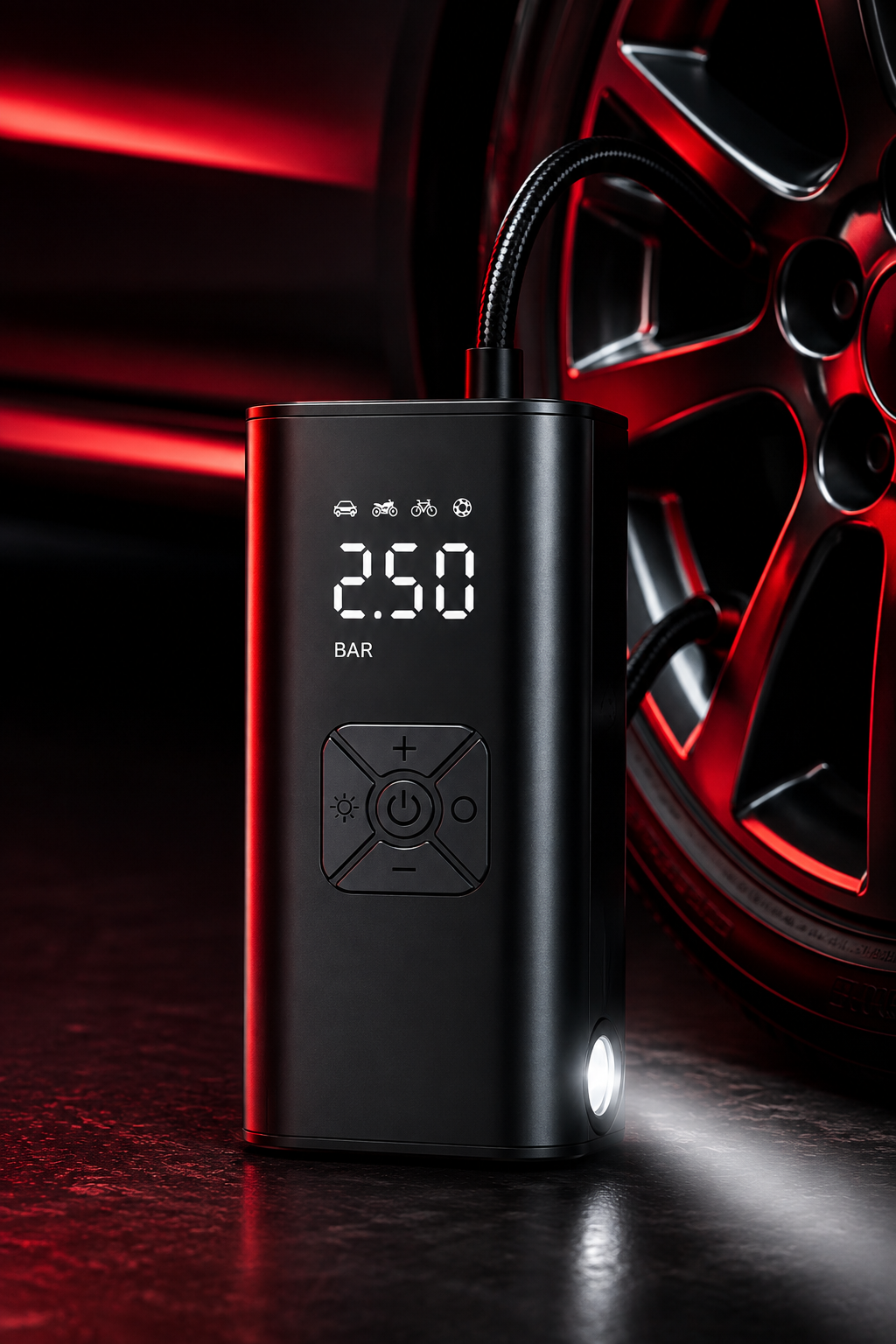 Smart Display Portable Air Compressor ضاغط هواء محمول مزود بشاشة ذكية